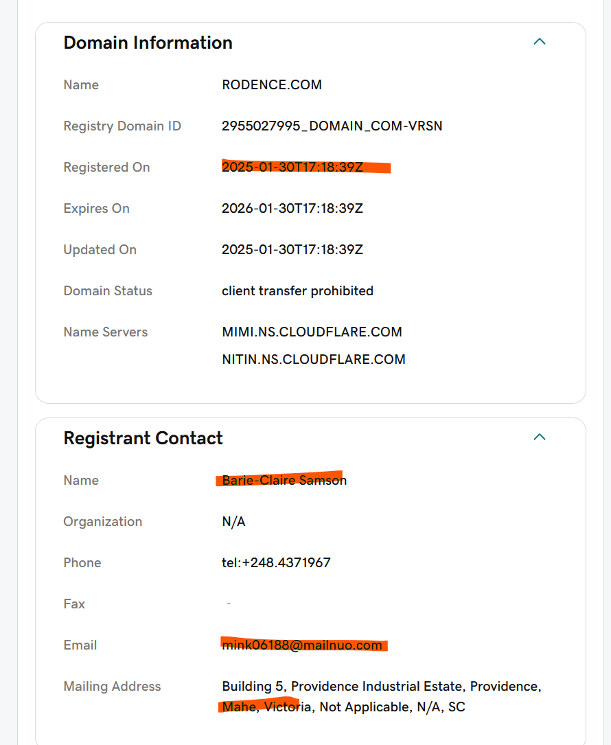 rodence.com scam