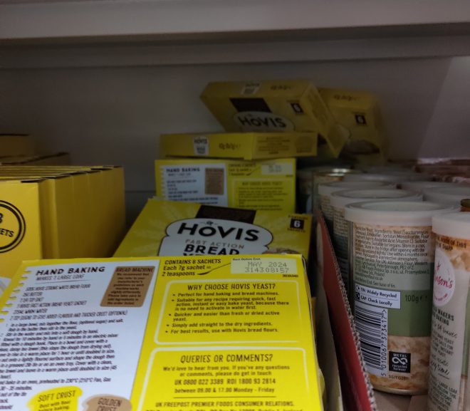 Și drojdie învechită la Sainsbury’s