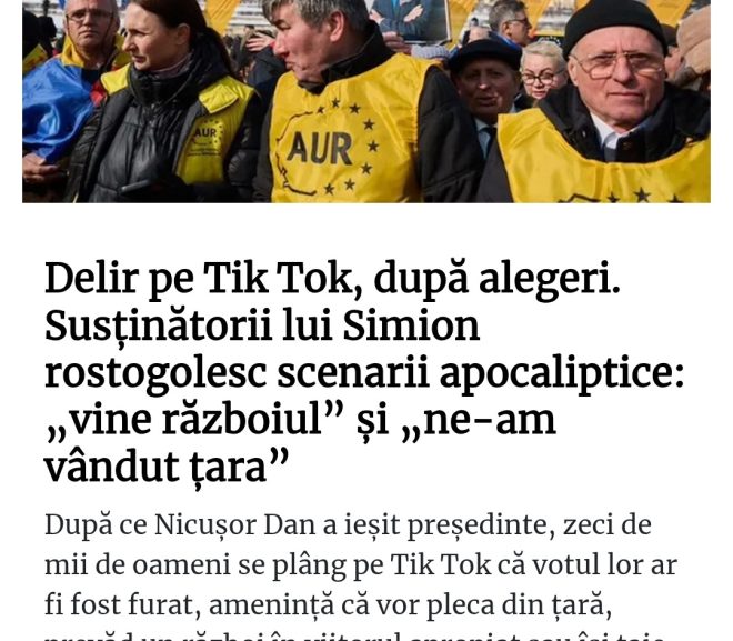 Delir general, nu că doar acum