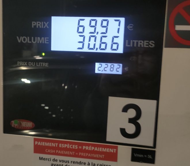 Secțiune transversală prin prețul combustibilului