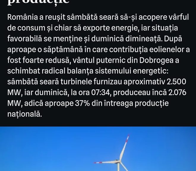 Proba că nu e de ajuns să ai eoliene și panouri solare